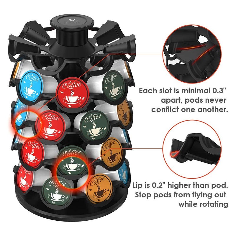 EVERIE Coffee Pod Storage Carousel Holder Organizer Compatible with 40 Keurig K-Cup Pods - Image 3